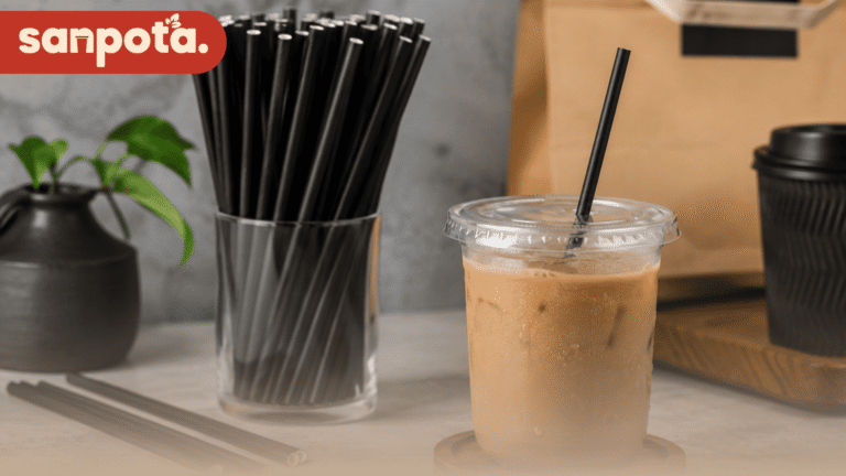 Sedotan Kertas Hitam Steril Food Grade