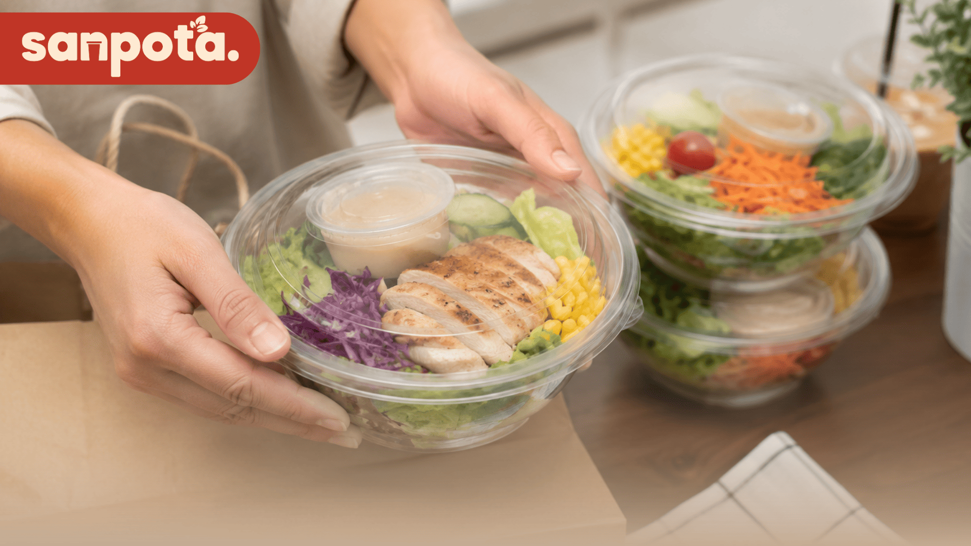 Salad Bowl Plastik Bening