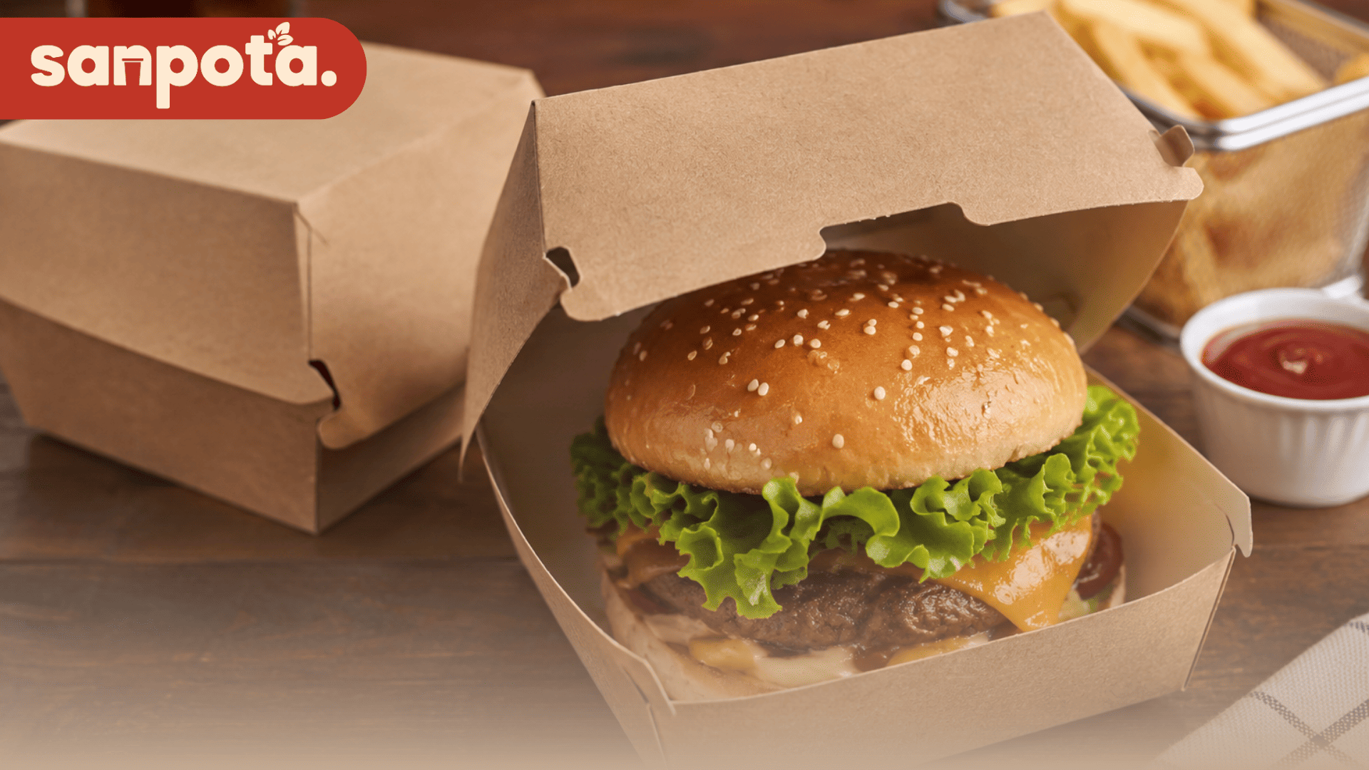 Kotak Burger Tebal