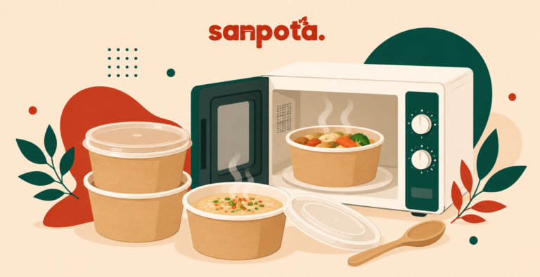 Rekomendasi Paper Bowl Tahan Panas Microwave Safe | Sanpota