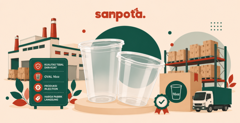 Supplier Cup Plastik Oval 16oz Tebal Injection Harga Pabrik