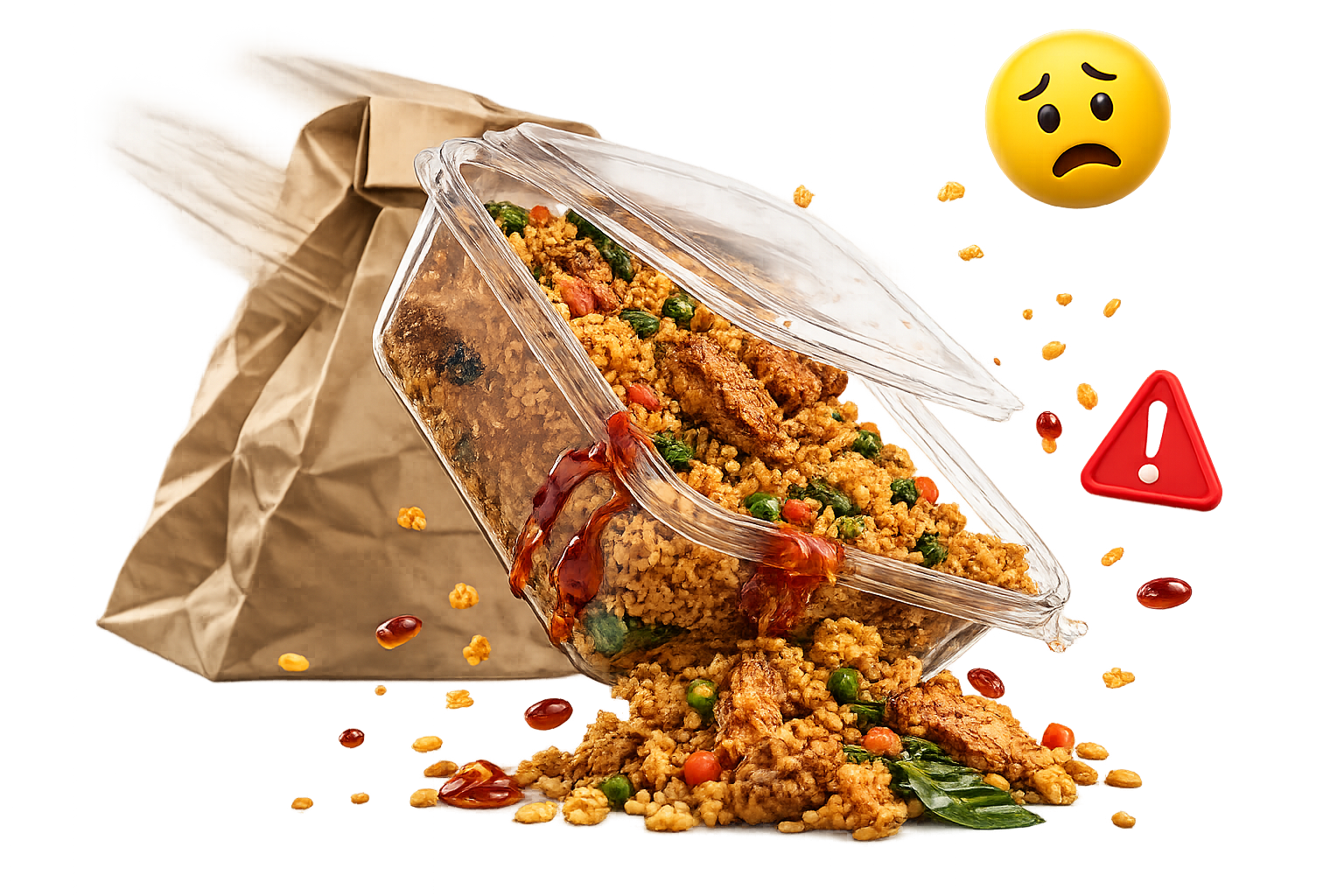 Makanan mudah tumpah saat distribusi